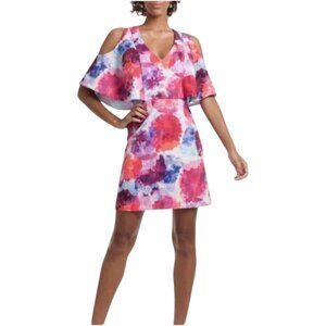 Trina Turk NWT $239 Oakhurst Floral Cold Shoulder Mini Dress, Women's Size 8
